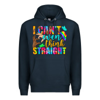 Navy LGBTQ I Can't Even Think Straight Premium Hoodie - BundleAndBundleShop