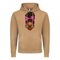 Vintage Camel afro messy bun pink leopard bow Vintage Hoodie - texasbilliewilder