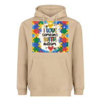 Mushroom ı love someone with autism Heavyweight Hoodie - MaliasSmallBusiness