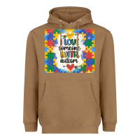 Toasted Coconut ı love someone with autism Heavyweight Hoodie - MaliasSmallBusiness