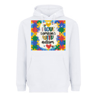 White ı love someone with autism Heavyweight Hoodie - MaliasSmallBusiness