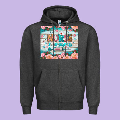 Nurse In Progress Tumbler Zipper Hoodie Designed By Bundleandbundleshop