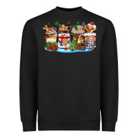 Black christmas cookie coffee cups Heavyweight Sweatshirt - Zillion Design Studio