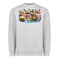 Heather Grey christmas cookie coffee cups Heavyweight Sweatshirt - Zillion Design Studio