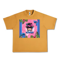 Peanut Butter ohana stitch messy bun Urban Heavy Tee - Zillion Design Studio