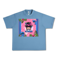 Pebble Blue ohana stitch messy bun Urban Heavy Tee - Zillion Design Studio