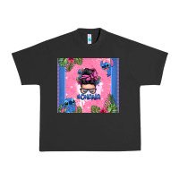 Pigment Black ohana stitch messy bun Urban Heavy Tee - Zillion Design Studio