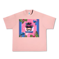 Salmon ohana stitch messy bun Urban Heavy Tee - Zillion Design Studio