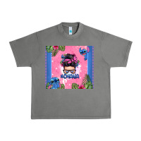Ohana Stitch Messy Bun Urban Heavy Tee | Teevron