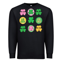 Black st.patrick's day clovers Premium Sweatshirt - MaliasSmallBusiness