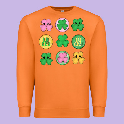 St.patrick's Day Clovers Premium Sweatshirt Designed By Maliassmallbusiness