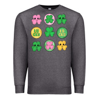 Charcoal Heather st.patrick's day clovers Premium Sweatshirt - MaliasSmallBusiness