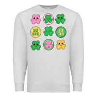 Dove Grey st.patrick's day clovers Premium Sweatshirt - MaliasSmallBusiness