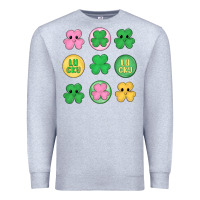 Heather Grey st.patrick's day clovers Premium Sweatshirt - MaliasSmallBusiness