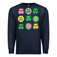 Navy st.patrick's day clovers Premium Sweatshirt - MaliasSmallBusiness