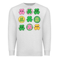 Oatmeal Heather st.patrick's day clovers Premium Sweatshirt - MaliasSmallBusiness