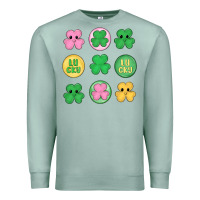 Seafoam st.patrick's day clovers Premium Sweatshirt - MaliasSmallBusiness