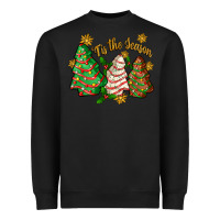 Black tis the season christmas cake Heavyweight Sweatshirt - Zillion Design Studio