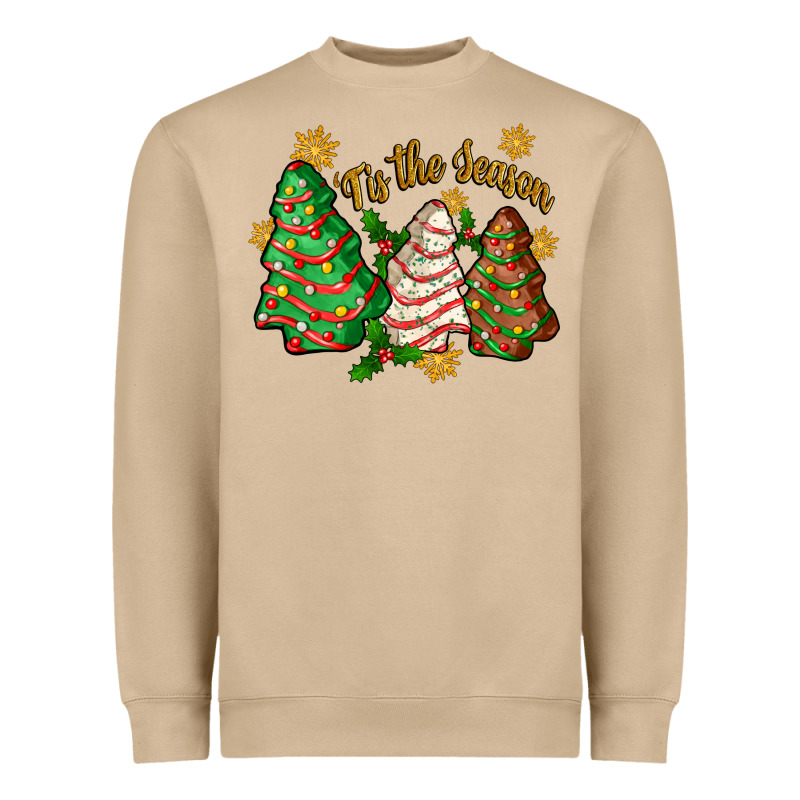 Tis The Season Christmas Cake Heavyweight Sweatshirt by Zillion Design Studio | Teevron