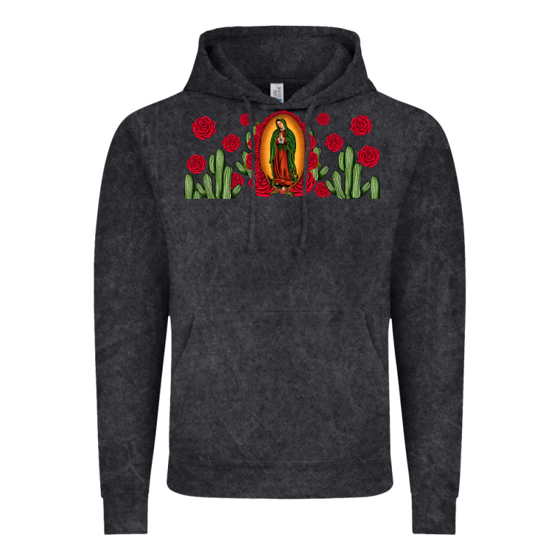 Lady Of Guadalupe Cactus Rose Vintage Hoodie by JahusDesignShop | Teevron