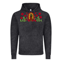 Vintage Black lady of Guadalupe cactus rose Vintage Hoodie - JahusDesignShop