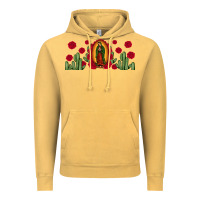 Vintage Mustard lady of Guadalupe cactus rose Vintage Hoodie - JahusDesignShop
