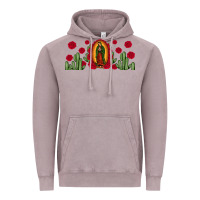 Vintage Zinc lady of Guadalupe cactus rose Vintage Hoodie - JahusDesignShop