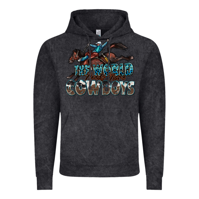 The World Needs More Cowboys Vintage Hoodie by Zillion Design Studio | Teevron