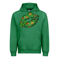 Emerald Green and Leopard Patterned Irish Day Lips Urban Hoodie - Bettercallsaul