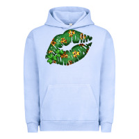 Pigment Grape Ice Green and Leopard Patterned Irish Day Lips Urban Hoodie - Bettercallsaul