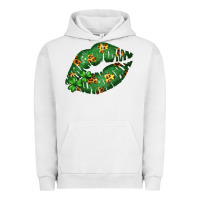 Pigment Lunar Rock Green and Leopard Patterned Irish Day Lips Urban Hoodie - Bettercallsaul