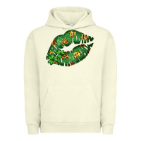 Pigment Pistachio Green and Leopard Patterned Irish Day Lips Urban Hoodie - Bettercallsaul