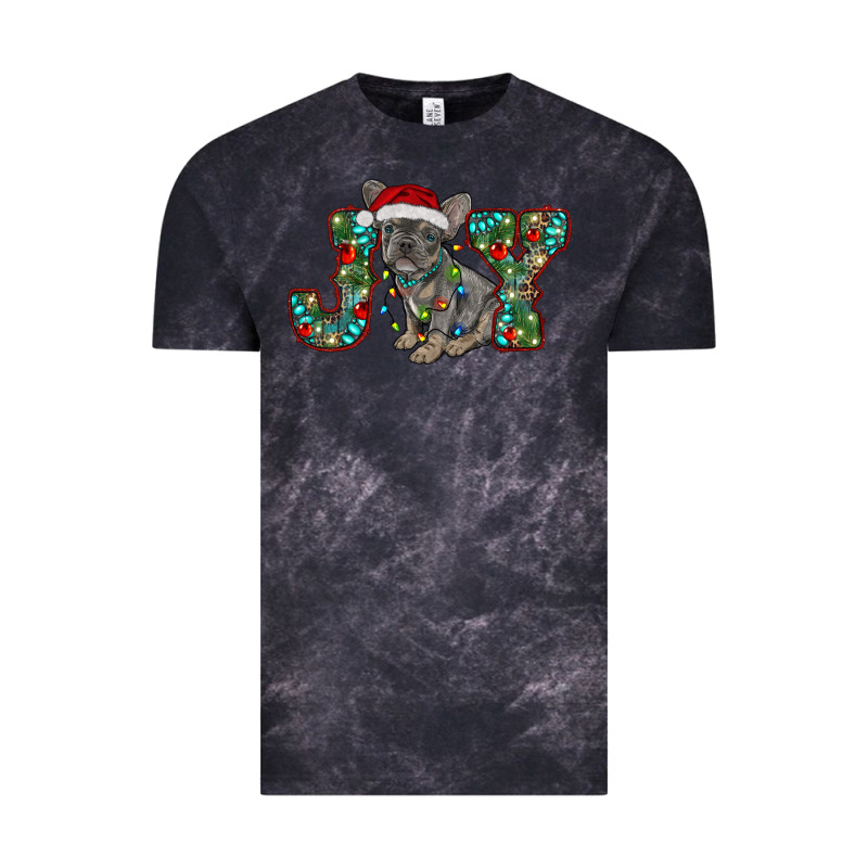 French Bulldog Christmas Joy Vintage Tee by RanaPortraitStore | Teevron