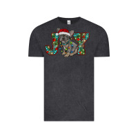 Vintage Black french bulldog christmas joy Vintage Tee - RanaPortraitStore