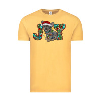 Vintage Mustard french bulldog christmas joy Vintage Tee - RanaPortraitStore