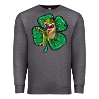 Charcoal Heather dinosaur st patricks day Premium Sweatshirt - MaliasSmallBusiness