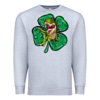 Heather Grey dinosaur st patricks day Premium Sweatshirt - MaliasSmallBusiness