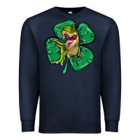 Navy dinosaur st patricks day Premium Sweatshirt - MaliasSmallBusiness