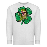 Oatmeal Heather dinosaur st patricks day Premium Sweatshirt - MaliasSmallBusiness
