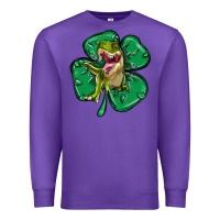 Purple dinosaur st patricks day Premium Sweatshirt - MaliasSmallBusiness