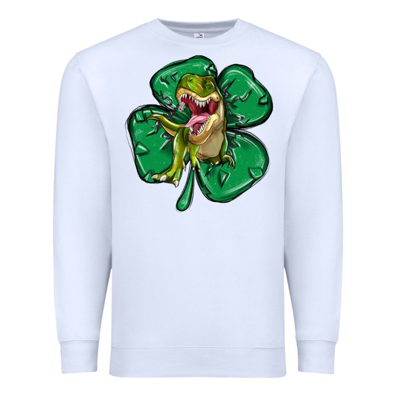 Dinosaur St Patricks Day Premium Sweatshirt by MaliasSmallBusiness | Teevron