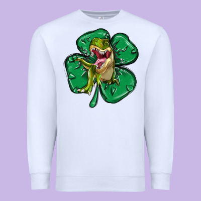 Dinosaur St Patricks Day Premium Sweatshirt Designed By Maliassmallbusiness