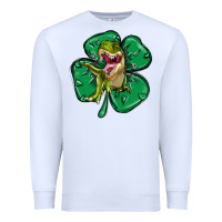 White dinosaur st patricks day Premium Sweatshirt - MaliasSmallBusiness