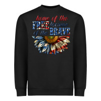 Black home of the free because of the brave sunflower bi Heavyweight Sweatshirt - texasbilliewilder