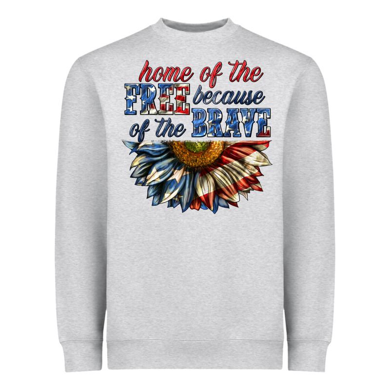 Home Of The Free Because Of The Brave Sunflower Bi Heavyweight Sweatshirt by texasbilliewilder | Teevron