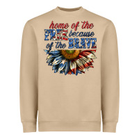 Mushroom home of the free because of the brave sunflower bi Heavyweight Sweatshirt - texasbilliewilder