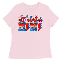 Bubblegum Pink all american mimi Ladies Tee - AdoDesignShop