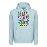Blue Mist Western It's Great Day To Be Gay Premium Hoodie - BundleAndBundleShop