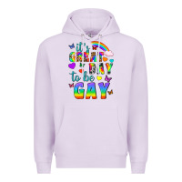 Lilac Western It's Great Day To Be Gay Premium Hoodie - BundleAndBundleShop