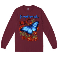 Burgundy transformada por dios Long Sleeve Tee - JahusDesignShop